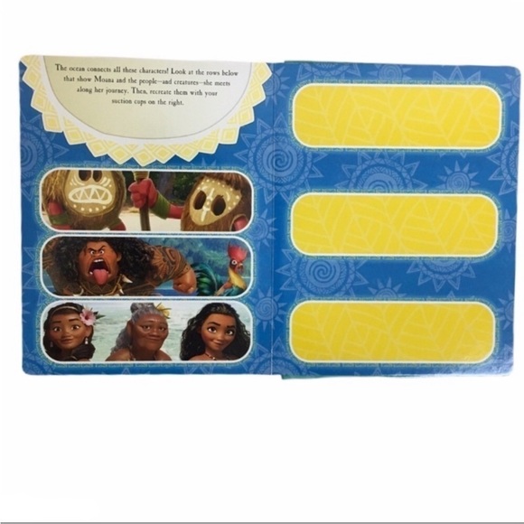 DISNEY MOANA Stuck on Stories Book Suction Cup Toys Story Play Set - Picture 9 of 14